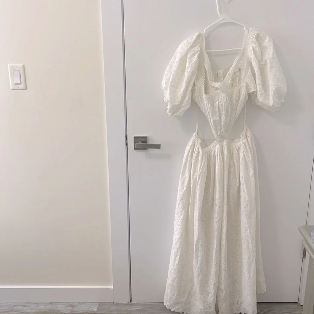 DOEN Ravenna Dress Salt 100% cotton Size XL - Picture 6 of 7